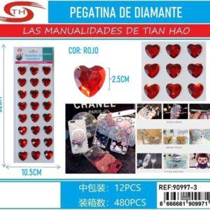 PEGATINA DE CORAZON ROJO