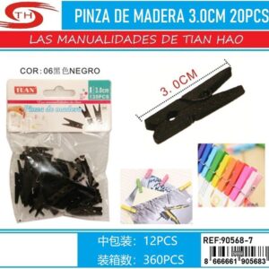 PINZA DE MADERA NEGRA