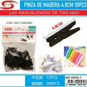 PINZA DE MADERA NEGRA