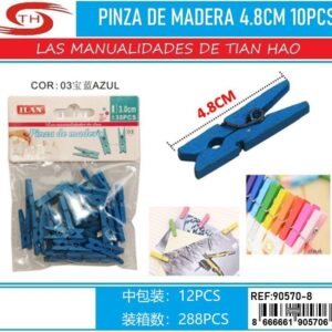 PINZA DE MADERA AZUL MARINO
