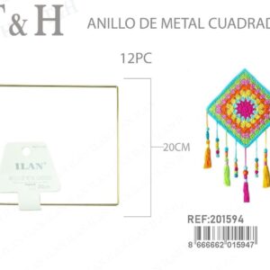ANILLO DE METALICO CUADRADO