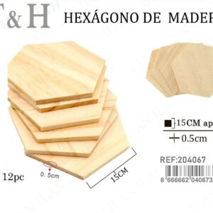 HEX?GONO DE MADERA 15*0.5CM