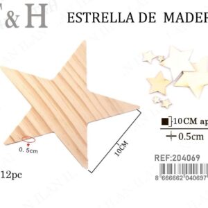 ESTRELLA DE MADERA 10*0.5CM