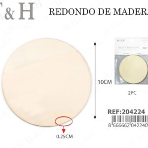 TABLERO DE MADERA REDONDO