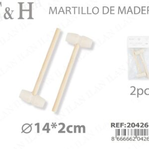 MATRILLO DE MADERA 14*2CM 2PC