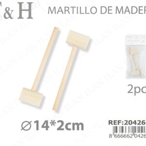 MATRILLO DE MADERA 14*2CM 2PC