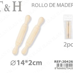 ROLLO DE MADERA 14CM*2 2PC