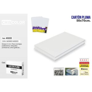 [40222] CARTON PLUMA 50X70CM BLANCO