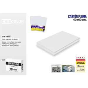 [43493] CARTON PLUMA 40X60 BLANCO