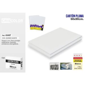 [43497] CARTON PLUMA 60X90 BLANCO