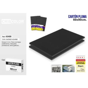[43499] CARTON PLUMA 60X90 NEGRO