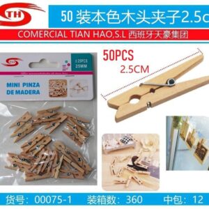 MINI PINZAS DE MADERA 2,5CM 50PC