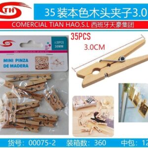 MINI PINZAS DE MADERA 3,0CM 35PC