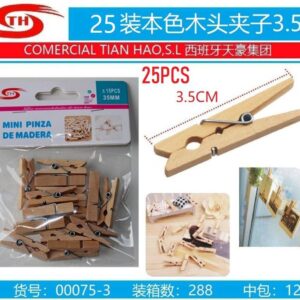 MINI PINZAS DE MADERA 3,5CM 25PC