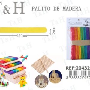 PALITOS DE MADERA PARA MANUALIDADES 18*150