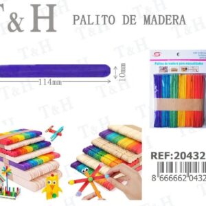 PALITOS DE MADERA PARA MANUALIDADES 10*114
